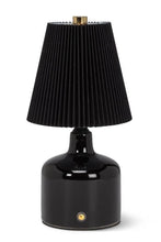 Load image into Gallery viewer, PLEATED SHADE LED TABLE LAMP / BLACK