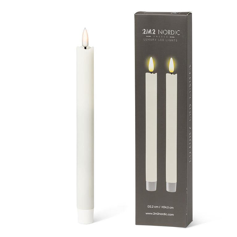 LED TAPER CANDLE | SAND | SET OF 2