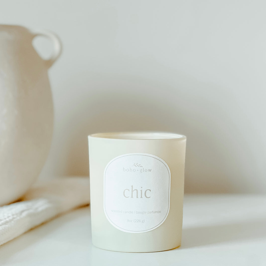 chic - coconut soy wax candle