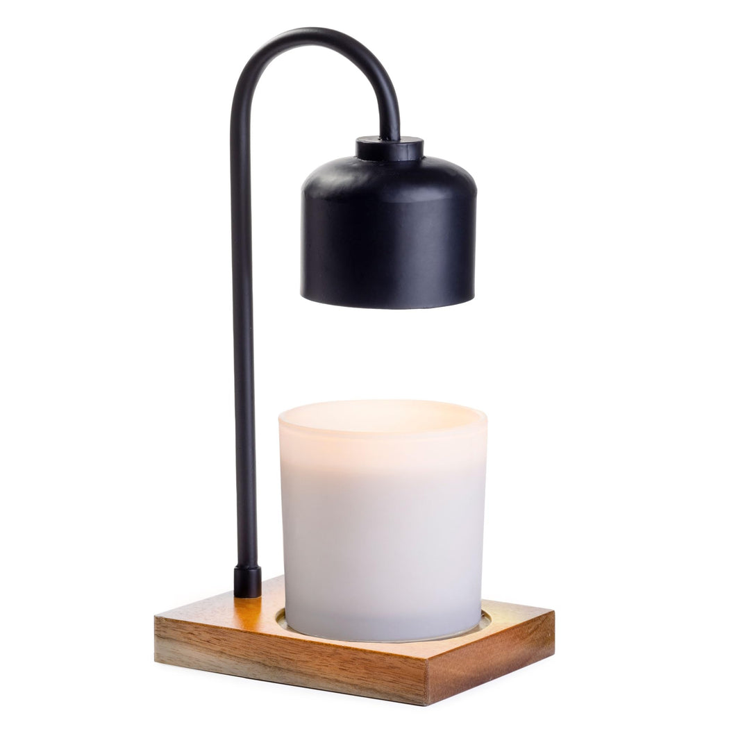 candle warmer lamp - black/wood