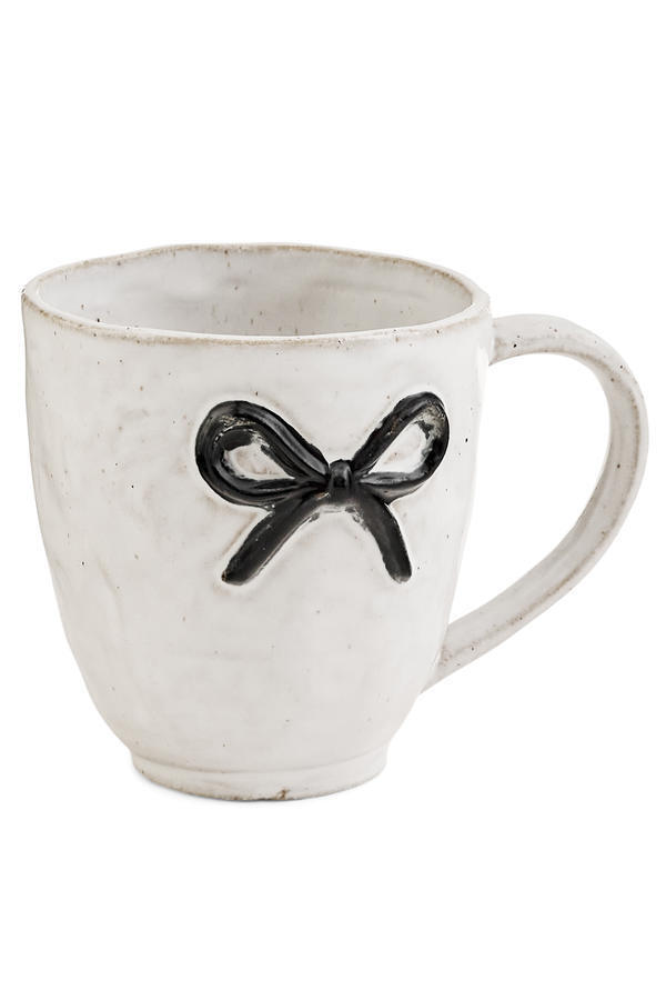 mug with bow / stoneware