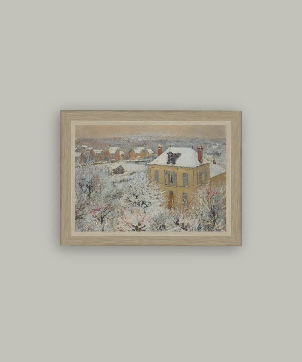 House in Winter Framed Art // 6x4