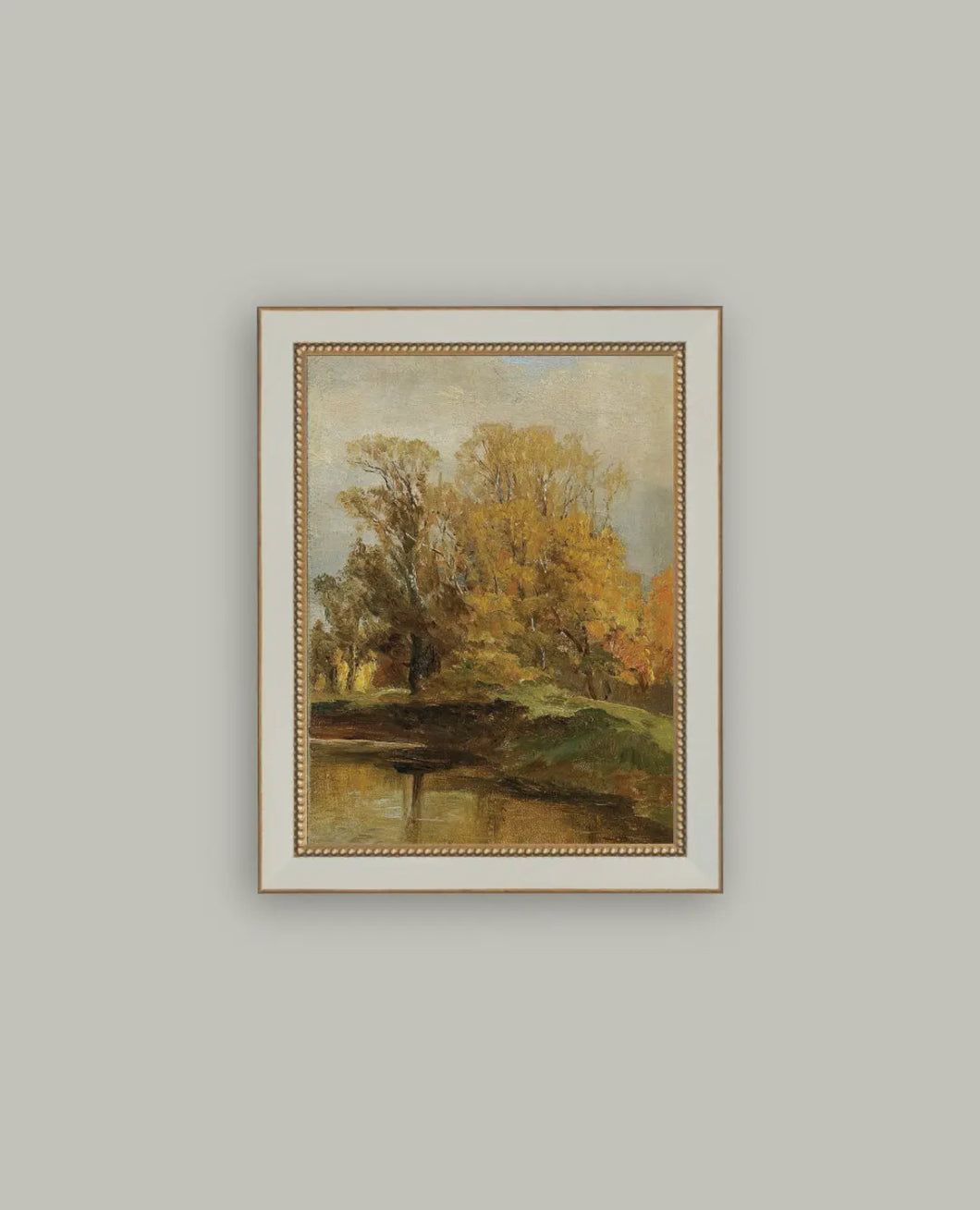 VINTAGE FRAMED ART / AUTUMN STUDY / 11x15