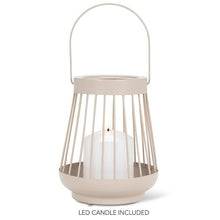 Load image into Gallery viewer, SPOKE LANTERN WITH LED CANDLE / SAND

