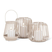 Load image into Gallery viewer, SPOKE LANTERN WITH LED CANDLE / SAND
