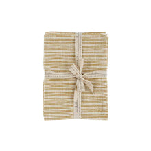 Load image into Gallery viewer, CHEF STRIPE TEA TOWELS / OCHRE (set of 2)
