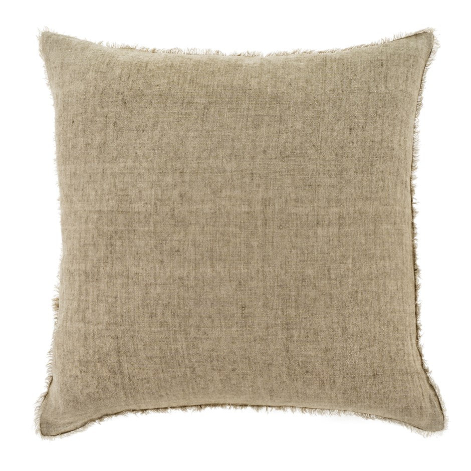 LINA LINEN PILLOW / ALMOND / 20x20