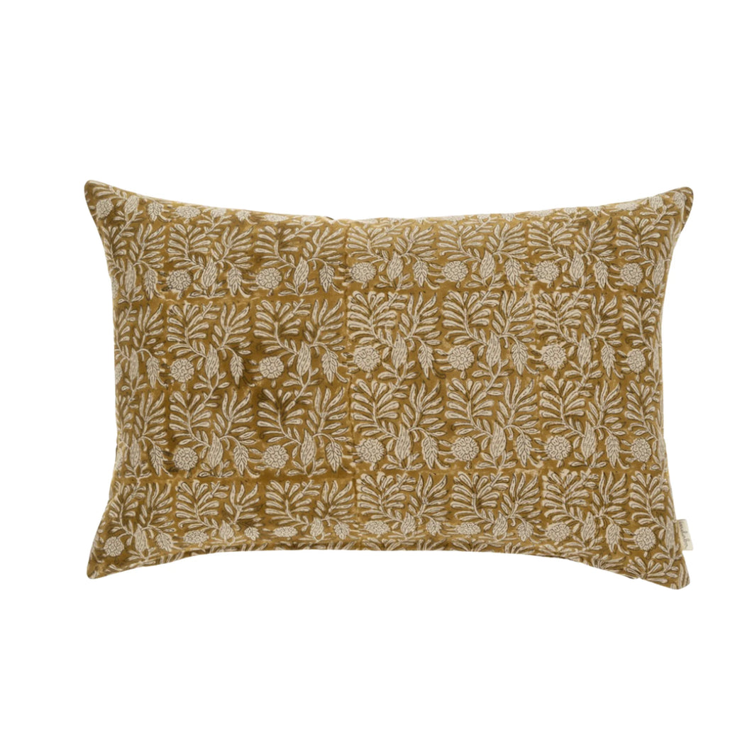 Tulsi Block Print Pillow / 16x24