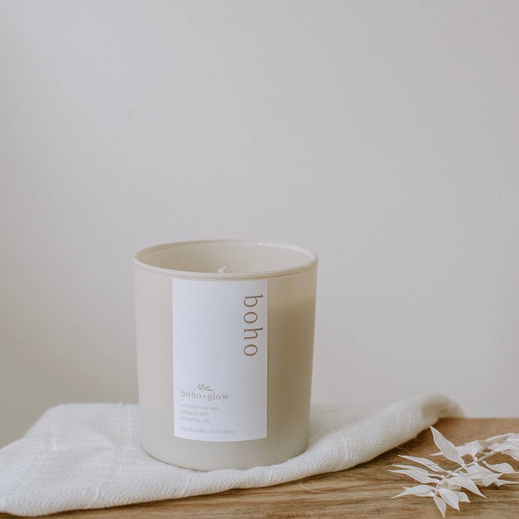 boho [rosemary mint] coconut soy wax candle